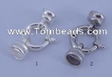 SSC214 5pcs 13.5mm sterling silver spring rings clasps