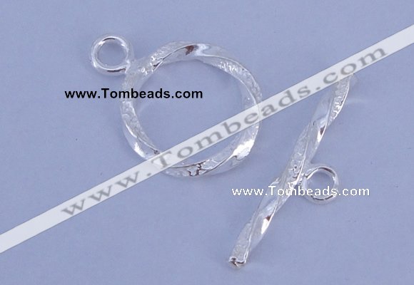 SSC24 5pcs 16mm donut 925 sterling silver toggle clasps
