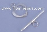 SSC26 5pcs 10*13mm heart 925 sterling silver toggle clasps