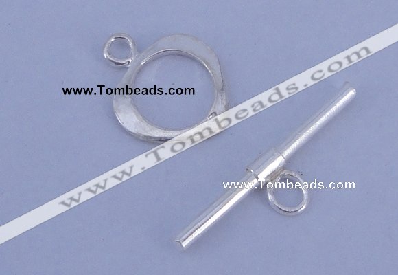 SSC26 5pcs 10*13mm heart 925 sterling silver toggle clasps