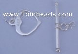 SSC29 5pcs 14*16mm heart 925 sterling silver toggle clasps
