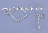 SSC31 5pcs 12*16mm diamond 925 sterling silver toggle clasps